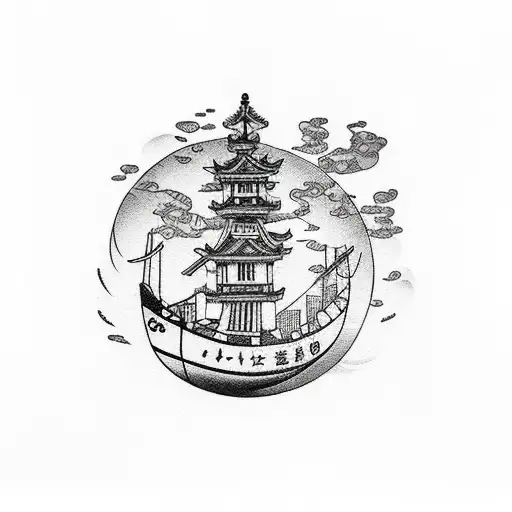 Burn the boats tattoo design idea