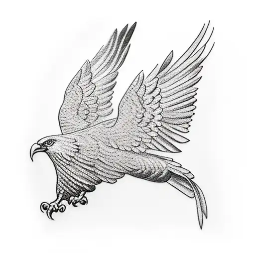 Albanian eagle and Lebanese cedar tree  tattoo design idea