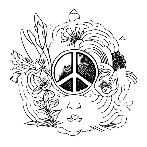 the peace of mind and senses  tattoo design idea