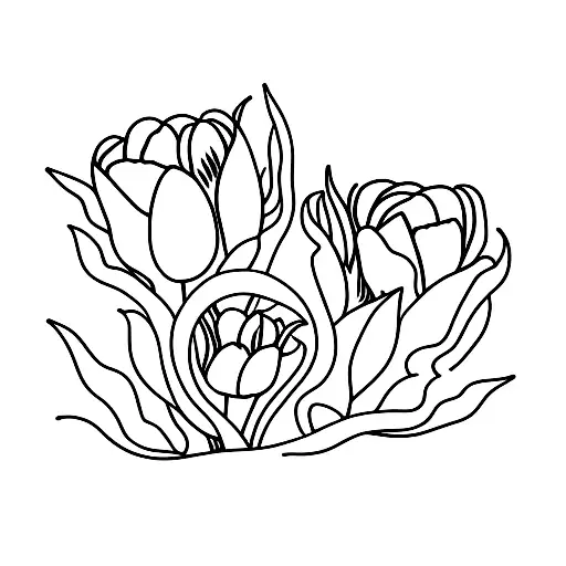 tulip with bisexual reference is that it has the sign of twins  tattoo design idea