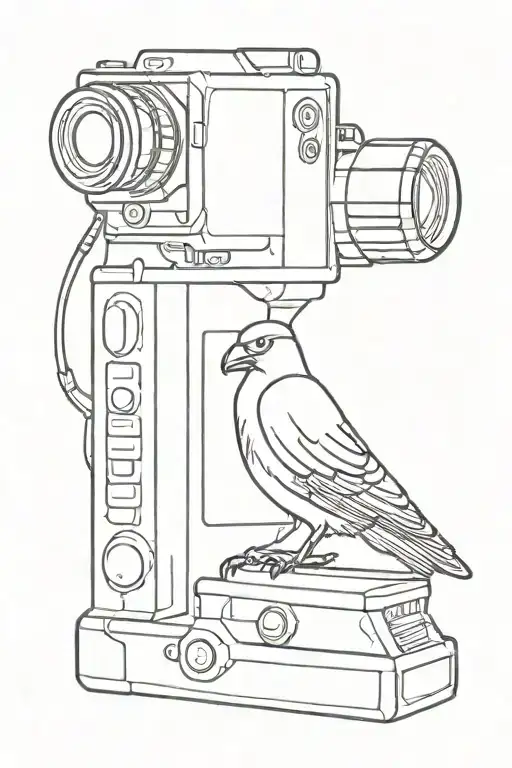The rook and the camera tattoo design idea