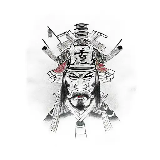 Samurai Warrior Tattoo Design Download High Resolution Digital Art PNG  Transparent Background Printable SVG Tattoo Stencil - Etsy