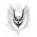 seraphim with eyes tattoo design idea