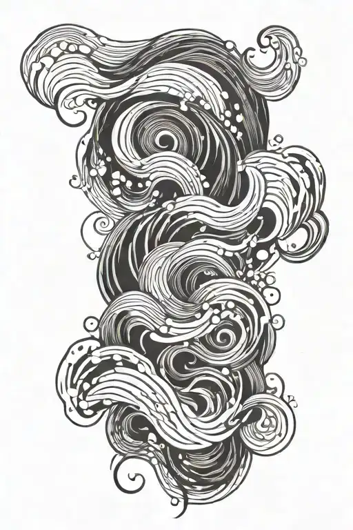 water ripple abstract tattoo design idea