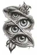crying eyes tattoo design idea