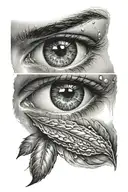 crying eyes tattoo design idea