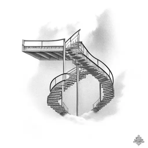 stairs to heaven  tattoo design idea