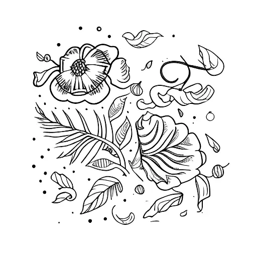 small corn and nightshade side by side  tattoo design idea