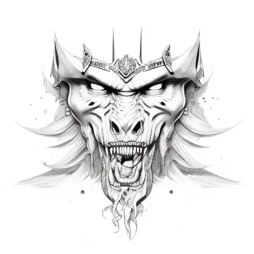 dreizack von poseidon  tattoo design idea
