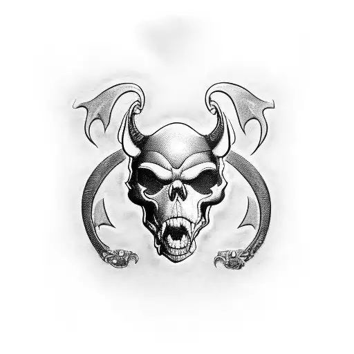 Motorcycle club back tattoo ( three piece  MC logo hellhound  skull or bones ) only black and white  tattoo design idea