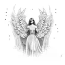 angels with Prosecco and bingo tattoo design idea