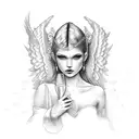 angels with Prosecco and bingo tattoo design idea