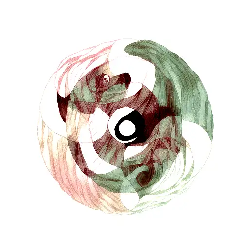 Naruto and sasuke yin yang but only the eyes  tattoo design idea