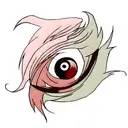 Naruto and sasuke yin yang but only the eyes  tattoo design idea