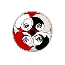 Naruto and sasuke yin yang but only the eyes  tattoo design idea