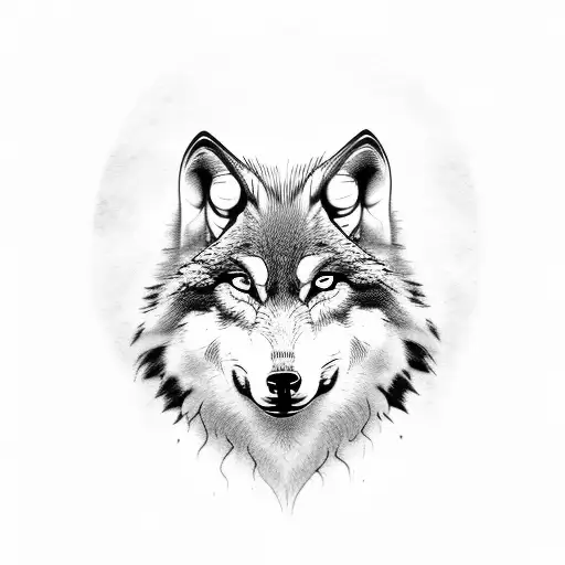 wolf lamb tattoo design idea