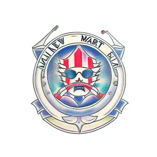 new market motorcycle club tattoo design idea