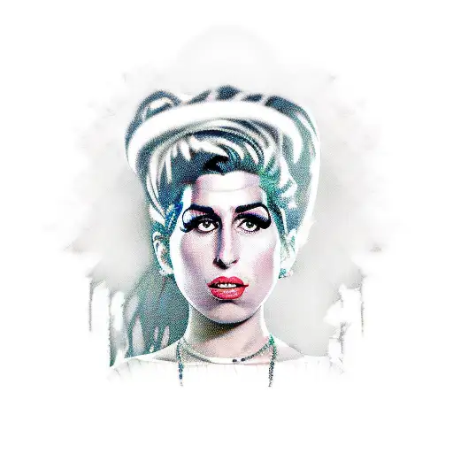 amy winehouse back to black tattoo design idea