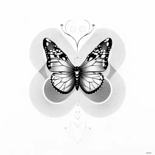 realistic Butterfly with lyrics "however far away i will always love you" tattoo design idea
