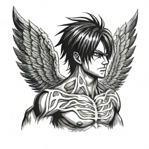 eren yeager with his titan form   tattoo design idea