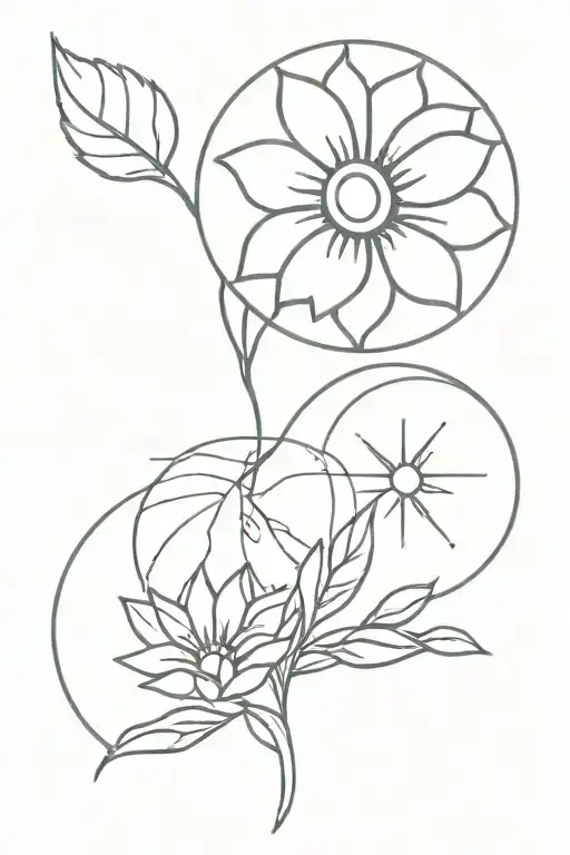 feminist symbols, positivity, small.sunflowet  tattoo design idea