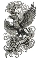 phoenix rising from the ashes tattoo design idea