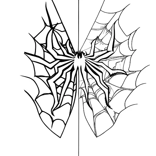 venom and spiderman tattoo design idea