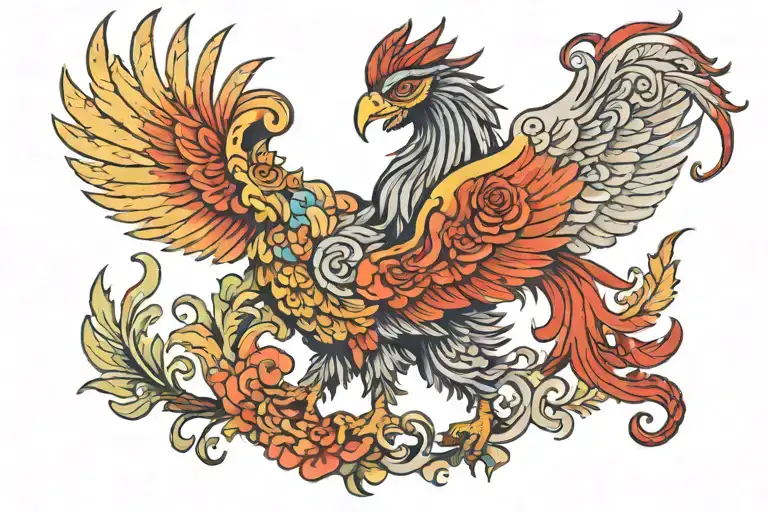 simurgh tattoo design idea