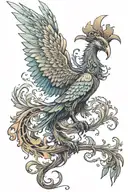 simurgh tattoo design idea