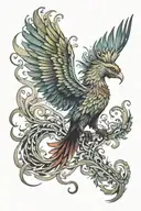 simurgh tattoo design idea