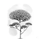 Brazilian fig tree from Florianpolis, with long large branches, abundance of foliage  tattoo design idea