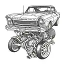 automotive, tools, cars, adrenaline tattoo design idea