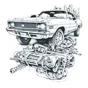automotive, tools, cars, adrenaline tattoo design idea