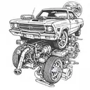 automotive, tools, cars, adrenaline tattoo design idea