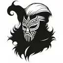 pro wrestling mask tattoo design idea
