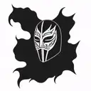 pro wrestling mask tattoo design idea