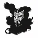 pro wrestling mask tattoo design idea