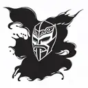pro wrestling mask tattoo design idea