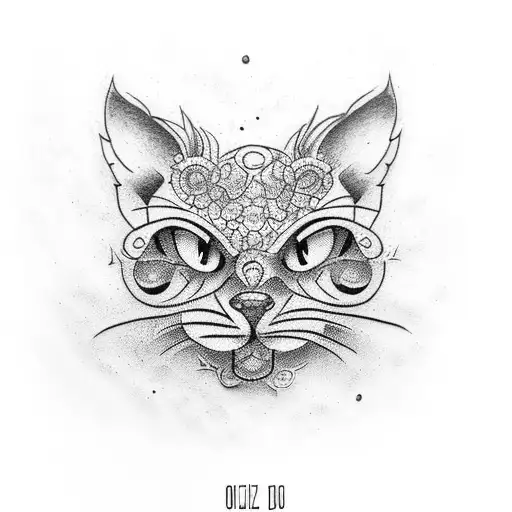 Create a dotwork tattoo design with the name Vicencio written in chicano lettering tattoo design idea