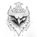 eagle with wings tattoo design idea