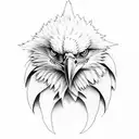 eagle with wings tattoo design idea