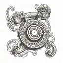 phone tattoo design idea