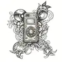 phone tattoo design idea