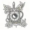 phone tattoo design idea