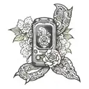 phone tattoo design idea