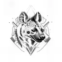 hyena tattoo design idea