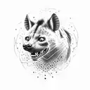 hyena tattoo design idea