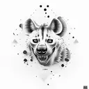 hyena tattoo design idea