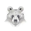 bear with machine gun tattoo design idea