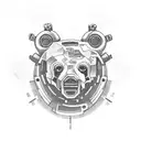 machine gun bear tattoo design idea
